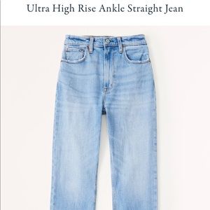 Abercrombie Ultra High Rise Ankle Straight Jean